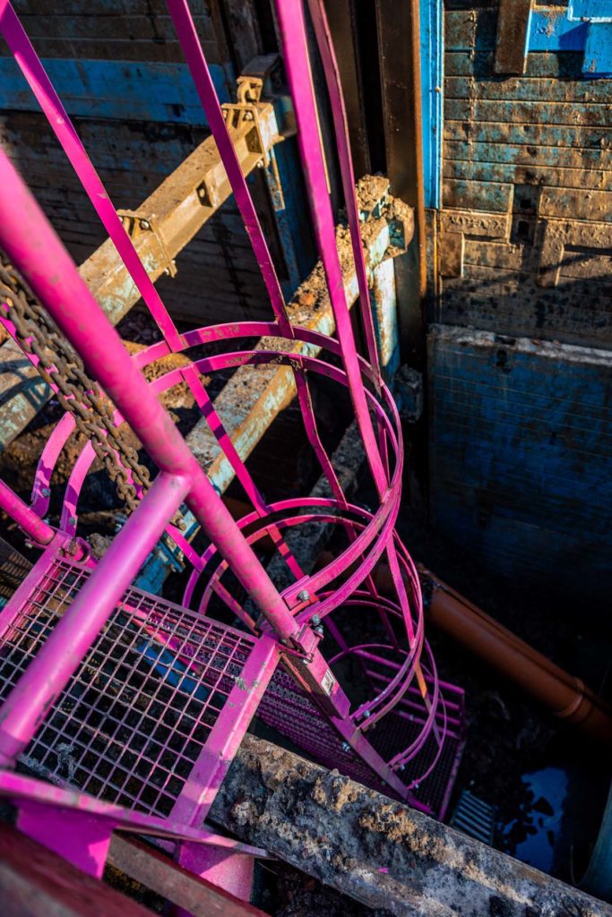 Die eingehängte TIBATEK Verbauleiter